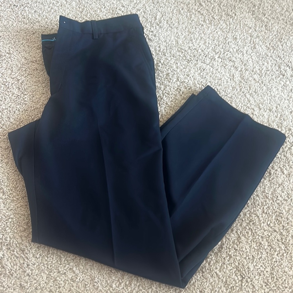 Haggar Mens Dark Navy Dress Pants